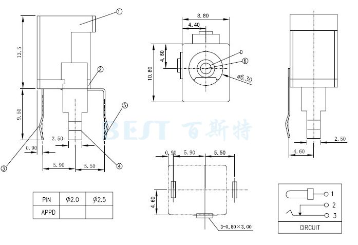 dc013电源插座参考图纸