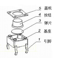 轻触开关结构图