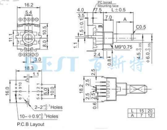  编码器RS17121参考图纸