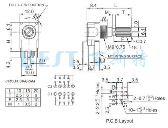 编码器RS1202参考图纸