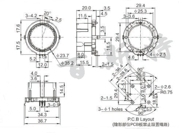 编码器EC35-H01参考图纸