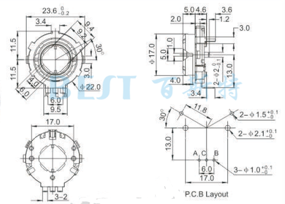 编码器EC25参考图纸